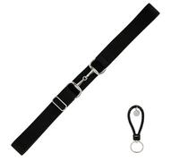 NQEUEPN Elastic Equestrian Belt, Adjustable Horseback Riding Belt with Surcingle Buckle and Key Strap Horse Riding Gear for Equestrian Sports for Womens/Mens (Black)
