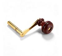 NQEUEPN Grandfather Clock Winding Key Crank Winder, 4mm ID, Brass | Solid Brass Key with Wooden Knob Accessories for Winding Fits Hand-Cranked Mechanism Vintage Grandfather Wall Clocks Tool Parts