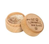 NQEUEPN Pet Memorial Shadow Box, Pet Hair Keepsake Box Paw Prints Wooden Pet Fur Memorial Box Container Pet Loss Sympathy Gifts for Storing Cats Dogs Puppy Hair, Teeth, Nails, Bone Ashes (Style 2)