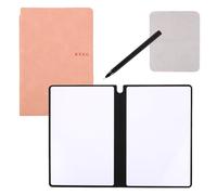 NQEUEPN Portable A5 Dry Erase Notebook, 9.4x6.5 Inch Reusable Dry Erase Notebook Erasable Notebook Whiteboard Notebook for Business Home Office (Pink)