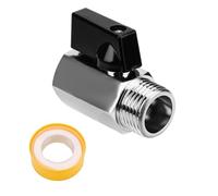 NQEUEPN RV Hot Water Heater Drain Valve, Brass 1/2" Campervan Ball Valve Shut-Off Valve Camper Van Drain Plug with PTFE Tape, Wide Mouth, Easy Replace Drain Plug, D32140