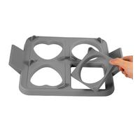 NQEUEPN Silicone Egg Rings for Frying Eggs, 5-Piece Detachable Griddle Egg Ring Mould Tray Nonstick Egg Mold Round Square Heart-Shaped Pancake Shaper Stencil for Cooking Breakfast Sandwich