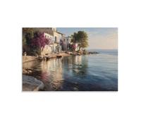 NQHXLRUDC Beach House Canvas Wall Art Giclee Canvas Cultural Landscape Eclectic Wall Decor Cultural Landscape Giclee Artwork Natural for Bedroom Home Office Decorations 20x30inch(50x75cm)