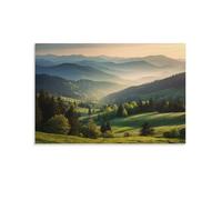 NQHXLRUDC Mountain Range Canvas Wall Art Picture Print Landscape High Definition Printing Landscape Artwork Natural for Home Decorations 20x30inch(50x75cm)