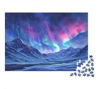 NQHXLRUDC Northern Lights 1000pc Jigsaw Puzzle, 75x50cm, Cardboard, Photographic Style, Jigsaw Puzzle, 1 Set, 1000 Pieces, 1000pcs, 1kg, 12+ Years, Intermediate Skill Level