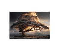 NQHXLRUDC Tree of Life Canvas Wall Art Picture Print Landscape Eclectic Wall Decor Landscape Artwork Natural for Bedroom Home Office Decorations 12x18inch(30x45cm)