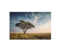 NQHXLRUDC Western Grassland Canvas Wall Art Picture Print Landscape Eclectic Wall Decor Landscape Giclee Artwork Natural for Bedroom Home Office Decorations 12x18inch(30x45cm)