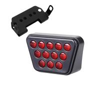 Nqimgv 12V F1 Style Pilot Light Led Tail Brake Lights Rear Flash Auto Warning Reverse Stop Safety Lamps DRL For Car Motorcycle High Level Rear Brake Stop Light(Red)