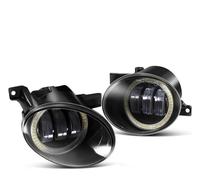 Nqimgv For Vw For Jetta Mk6 For Tiguan For Touran 2 Pieces Angel Eye Fog Light Car LED Lens Daytime Running Lamp DRL 30W 6000LM 12V Fog Lamps(Red*White)