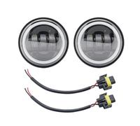 Nqimgv Motorbike Headlight For Electra For Glide 4-1/2" 4.5 Inch 30W LED Fog Lights Projector Auxiliary Daymaker Headlight Motorcycle Passing Light Lamp(Black DRL)