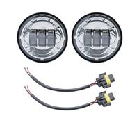 Nqimgv Motorbike Headlight For Electra For Glide 4-1/2" 4.5 Inch 30W LED Fog Lights Projector Auxiliary Daymaker Headlight Motorcycle Passing Light Lamp(Short Wire)