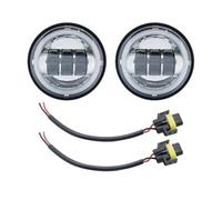 Nqimgv Motorbike Headlight For Road For King For Classic 4-1/2" 4.5 Inch 30W LED Fog Lights Projector Auxiliary Daymaker Headlight Motorcycle Light Lamp(Chrome DRL)