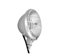 Nqimgv Motorbike Headlight For Suzuki For Cafe For Racer 4.5" Classic Motorcycle Headlight 55w/60w H4 Halogen Bulb Parts(Chrome Clear)