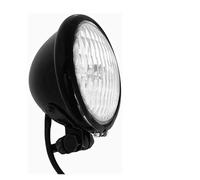 Nqimgv Motorbike Headlight For Suzuki For Cafe For Racer 4.5" Classic Motorcycle Headlight 55w/60w H4 Halogen Bulb Parts(Gloss Black Clear)