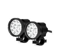 Nqimgv Motorbike Headlight For UTV Motorcycle Fog Lights 12 Chips Additional Led Headlight Long High/Flasher Front Auxiliary Moto Spotlights(2pcs)