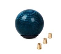 Nqimgv Universal Carbon Fiber Car Circular Gear Shift Knob Round Ball Shape Shifter Lever Handle Gear Shifter Knob Car(Blue)
