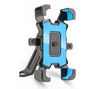 Nqkcuac GPS Navigation Bracket Universal Motorcycle Navigation Shockproof Mobile Phone Holder Motorcycle GPS Bracket(Rearview Blue)