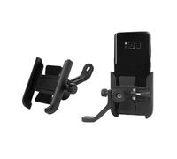 Nqkcuac Moto GPS Navigation Bracket For Smartphone Between 3.0 To 6.5 Motorcycle Bicycle Phone Holder GPS Bracket Cellphone Stand Mirror Handlebar Mount Compatible(Black for Mirror)