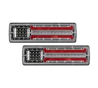 Nqkcuac Tail Light Lamp 2Piece 12V 24V Car Trailer Trucks Tail Lights Car LED Rear Tail Light Running Turn Signal Rear Lamps Taillight Assembly(12V,2Piece B)