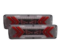 Nqkcuac Tail Light Lamp 2Piece 12V 24V Car Trailer Trucks Tail Lights Car LED Rear Tail Light Running Turn Signal Rear Lamps Taillight Assembly(12V,2Piece M)