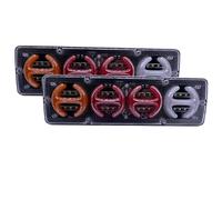 Nqkcuac Tail Light Lamp 2Piece 12V 24V Car Trailer Trucks Tail Lights Car LED Rear Tail Light Running Turn Signal Rear Lamps Taillight Assembly(24V,2Piece F)