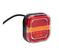 Nqkcuac Tail Light Lamp 2Piece Light Guiding Square LED Trailer Tail Light License Plate Light Truck Tail Light Taillight Assembly