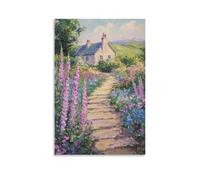 NQLIQOZKD Country Lane Canvas Art Print Modern Wall Decor for Living Room Bedroom 8x12 Inch 20x30cm Framed Artwork for Home Decoration