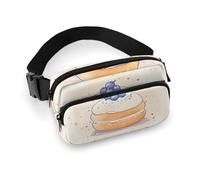 NQLYRE Waist Bag Crossbody Bag with Multiple Pockets with Adjustable Strap Travel White Bread Art Printed Chest Bag Fanny Pack for Men Women for Sports, 20x13cm, style, style, 20x13cm, Belt Bag