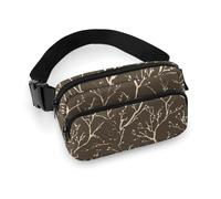NQLYRE Waist Bag Crossbody Bag with Multiple Pockets with Adjustable Strap Travel With Twig Pattern Printed Chest Bag Fanny Pack for Men Women for Sports, 20x13cm, style, style, 20x13cm, Belt Bag