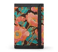 NQLYRE Wallet Minimalist Trifold Flower Printed Wallet Card Holder Gift Coin Purse Passport Wallet for Men Women, style, style, One Size, Casual