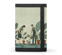 NQLYRE Wallet Minimalist Trifold Watering The Plants Printed Wallet Card Holder Gift Coin Purse Passport Wallet for Men Women, style, style, One Size, Casual