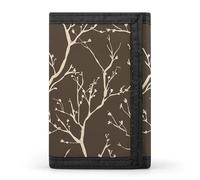 NQLYRE Wallet Minimalist Trifold With Twig Pattern Printed Wallet Card Holder Gift Coin Purse Passport Wallet for Men Women, style, style, One Size, Casual