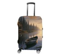 NQLYUT Luggage Cover Elastic Suitcase Cover Anti-Scratch Suitcase Covers Travel Canoe by The Water Luggage Covers Luggages Protector for Travel Adult Luggages Decorative 18-32 Inch, canoe by the