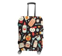 NQLYUT Luggage Cover Elastic Suitcase Cover Anti-Scratch Suitcase Covers Travel Cartoon Pattern Luggage Covers Luggages Protector for Travel Adult Luggages Decorative 18-32 Inch, Cartoon pattern, L,