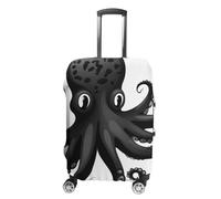 NQLYUT Luggage Cover Elastic Suitcase Cover Anti-Scratch Suitcase Covers Travel Classic Black Octopus Luggage Covers Luggages Protector for Travel Adult Luggages Decorative 18-32 Inch, Classic Black