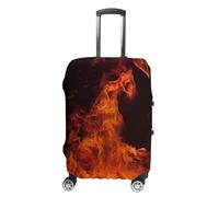 NQLYUT Luggage Cover Elastic Suitcase Cover Anti-Scratch Suitcase Covers Travel Dancing Fire Luggage Covers Luggages Protector for Travel Adult Luggages Decorative 18-32 Inch, Dancing Fire, M, Art