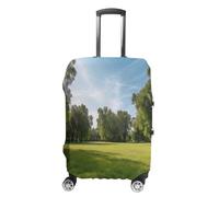 NQLYUT Luggage Cover Elastic Suitcase Cover Anti-Scratch Suitcase Covers Travel Green Grass in The Park Luggage Covers Luggages Protector for Travel Adult Luggages Decorative 18-32 Inch, Green Grass