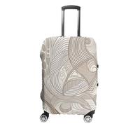 NQLYUT Luggage Cover Elastic Suitcase Cover Anti-Scratch Suitcase Covers Travel Linear Texture Beige Luggage Covers Luggages Protector for Travel Adult Luggages Decorative 18-32 Inch, Linear Texture