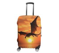 NQLYUT Luggage Cover Elastic Suitcase Cover Anti-Scratch Suitcase Covers Travel Sea Sunset Flying Dragon Luggage Covers Luggages Protector for Travel Adult Luggages Decorative 18-32 Inch, Sea Sunset