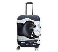 NQLYUT Luggage Cover Elastic Suitcase Cover Anti-Scratch Suitcase Covers Travel Seals On Ice Luggage Covers Luggages Protector for Travel Adult Luggages Decorative 18-32 Inch, Seals On Ice, XL, Art