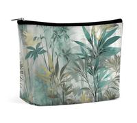 NQLYUT Makeup Bag Portable Cosmetic Bag A Few Animal Toiletry Bag Makeup Organizer Case Large Capacity Zipper Pouch Travel Toiletry Pouch for Women Men, Leaves and Trees, One Size, Art Deco