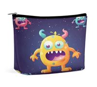 NQLYUT Makeup Bag Portable Cosmetic Bag Cartoon Alpaca Toiletry Bag Makeup Organizer Case Large Capacity Zipper Pouch Travel Toiletry Pouch for Women Men, Cartoon Colorful Monster, One Size, Art Deco