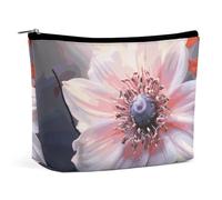 NQLYUT Makeup Bag Portable Cosmetic Bag Floral Herbs Botanical Engraving Toiletry Bag Makeup Organizer Case Large Capacity Zipper Pouch Travel Toiletry Pouch for Women Men, Flower Blossom, One Size,