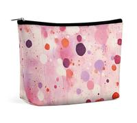 NQLYUT Makeup Bag Portable Cosmetic Bag Flowers And White Birds Toiletry Bag Makeup Organizer Case Large Capacity Zipper Pouch Travel Toiletry Pouch for Women Men, Purple and Blue, One Size, Art Deco