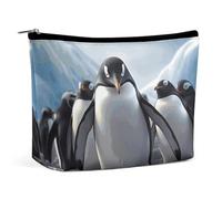 NQLYUT Makeup Bag Portable Cosmetic Bag Funny Koalas Toiletry Bag Makeup Organizer Case Large Capacity Zipper Pouch Travel Toiletry Pouch for Women Men, Funny Penguins, One Size, Art Deco