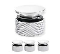 nqnqvl 4 Pack Aluminum Alloy Welding Helmet Fasteners with Non-Slip Silicone Washer - Durable Pipeliner Replacement Parts (Silver)