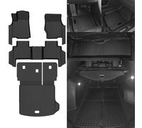 NQOQN All Weather Floor Mats for Jeep Grand Cherokee (Include 4xe Not WK or L) 2022-2024 2025 Floor Mats & Trunk mat & Backrest mats for Jeep Grand Cherokee Accessories Anti-Slip Odorless Floor Liner
