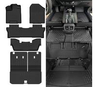 NQOQN Floor Mats for 2016-2022 Honda Pilot 7 Seats(No Elite Models) Floor Mats & Trunk Mat with Backrest Mats Replacement for Honda Pilot Accessories All Season Odorless Anti-Slip Floor Liner