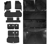 NQOQN Floor Mats for 2024-2026 Chevy Traverse/2024-2026 GMC Acadia/2025 Buick Enclave 8 Seat 2nd Row Bench Seat Floor Mats & Trunk Mat & 2nd/3rd Backrest Mats(Not for 2024 Traverse Limited)