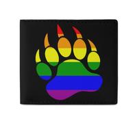 NQRXADCRT Gay Bear Prides Paw Bifold Wallet Slim Card Holder Purses Coin Pocket for Mens Womens